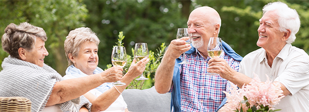 Happy Couples Toasting